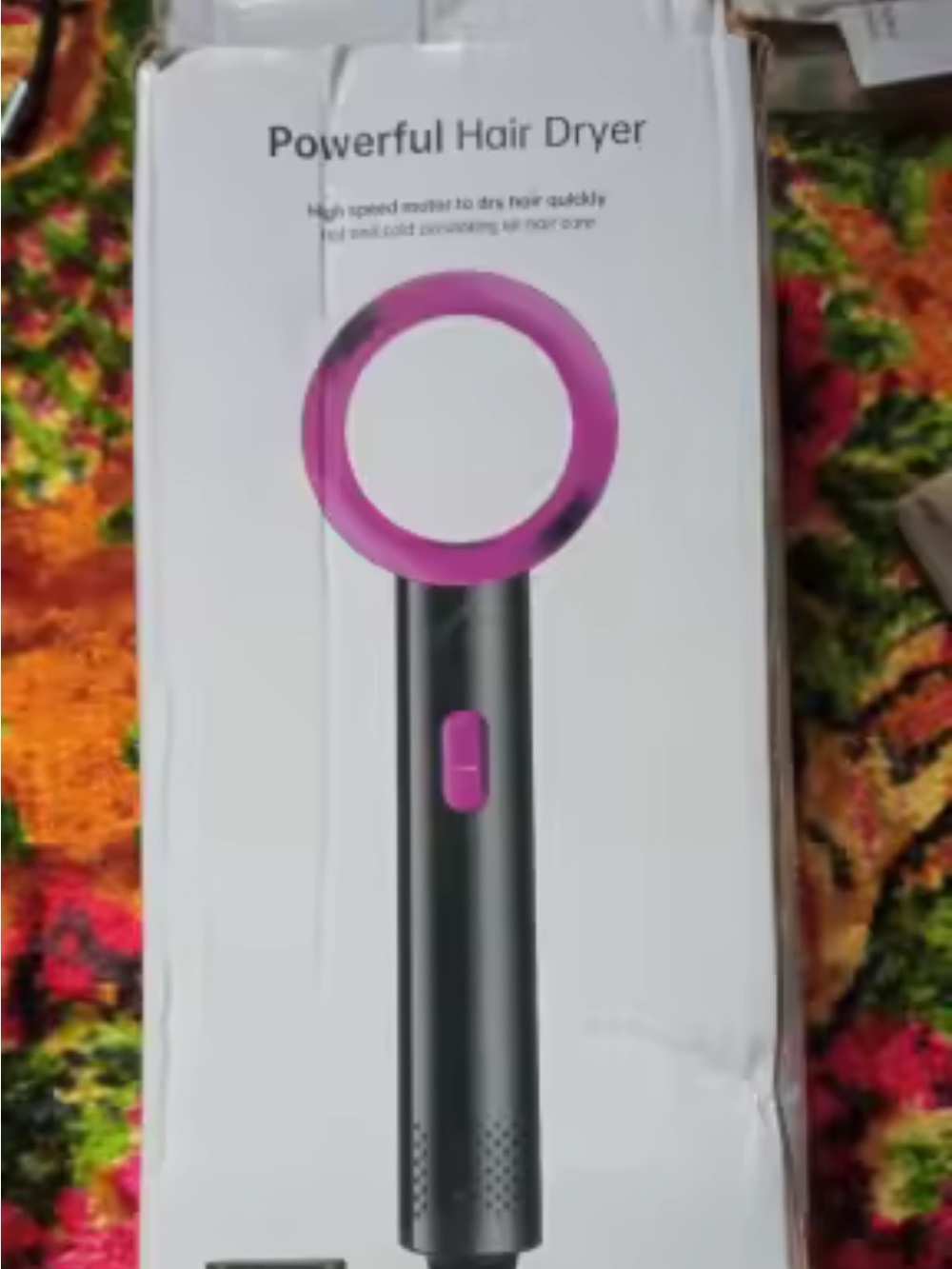 Powerful Hair Dryer - Pink & Gray
